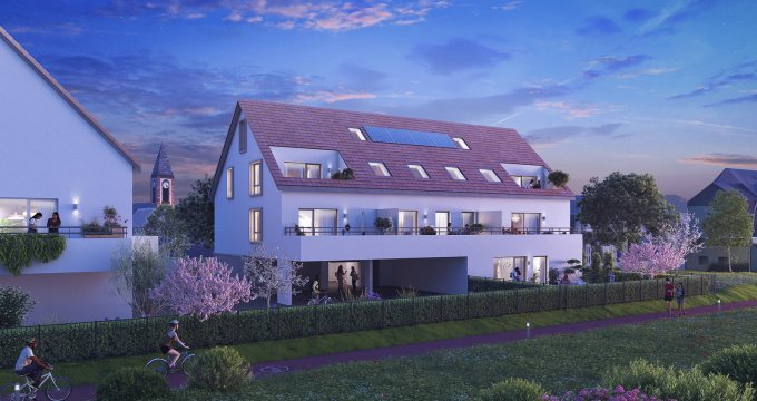 Achat / Vente immobilier neuf Niederhausbergen à 14 min de la place Kléber (67207) - Réf. 8648