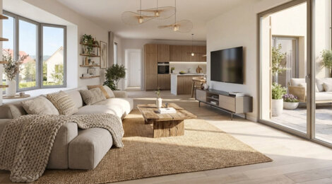 Programme immobilier neuf les carrés signature - Berstett près du centre de Strasbourg (67370) - Référence : 13847