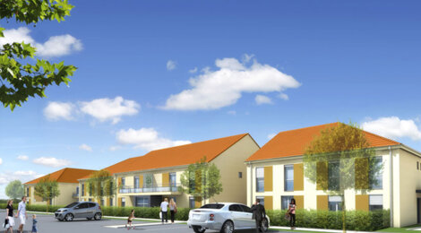 Programme immobilier neuf Le Clos des Vignes - Bousse : Appartements T2–T3 en plain-pied ou duplex avec espaces extérieurs (57310) - Référence : 70