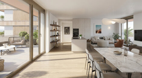 Programme immobilier neuf Les jardins République - Colmar centre et gare de Colmar accessibles dans un rayon de 8 min à pied (68000) - Référence : 14004