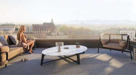 Programme immobilier neuf Les jardins République - Colmar centre et gare de Colmar accessibles dans un rayon de 8 min à pied (68000) - Référence : 14004
