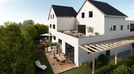 Programme immobilier neuf DUO CCMI - Dachstein vue sur  environnement verdoyant (67120) - Référence : 8569
