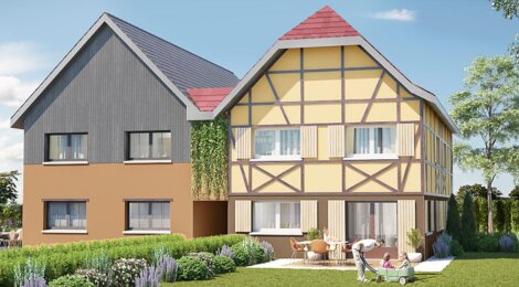 Programme immobilier neuf LES CARRES TRADITION - Ebersmunster : Résidence T4–T5 avec espaces extérieurs et entrées privatives proche de Sélestat (67600) - Référence : 2885