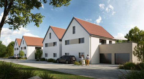 Programme immobilier neuf Les duos Ettendorf -  Ettendorf : logements neufs sécurisés et verdoyants proche des commodités (67350) - Référence : 8449
