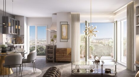 Programme immobilier neuf JARDIN DES EAUX VIVES - Huningue : logements neufs sécurisés et verdoyants proche des commodités (68330) - Référence : 15382