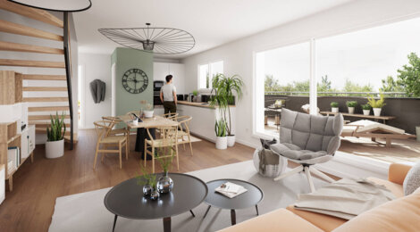 Programme immobilier neuf LES DUOS PANORAMA - Nordhouse proche de Strasbourg accès en 20 min (67150) - Référence : 11253