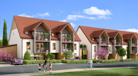Programme immobilier neuf LE CLOS AM'BERG - Odratzheim : Résidence T2–T4 avec cadre pavillonnaire et confort optimisé proche des commodités (67520) - Référence : 5935