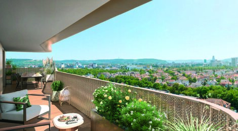 Programme immobilier neuf L'ARCHIPEL 3F - 1 - Saint-Louis : logements neufs sécurisés et verdoyants proche des transports frontaliers (68300) - Référence : 15771