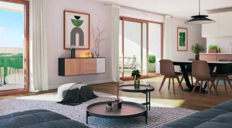Programme immobilier neuf L'ARCHIPEL 3F - 1 - Saint-Louis : logements neufs sécurisés et verdoyants proche des transports frontaliers (68300) - Référence : 15771