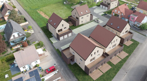Programme immobilier neuf les duos du moulin - Schnersheim logements avec jardin à 20 minutes de Strasbourg (67370) - Référence : 18217