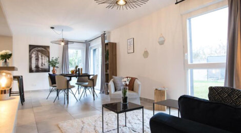 Programme immobilier neuf Les carrés Sélène - Sierentz duplex familiaux près de Saint-Louis (68510) - Référence : 17274