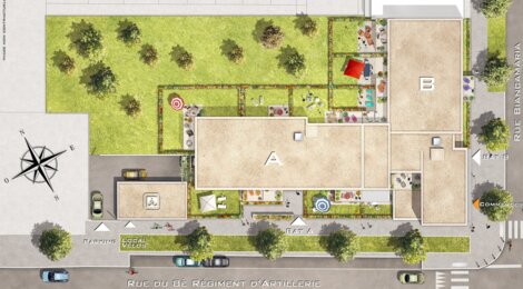 Programme immobilier neuf Le Commandeur - Vandoeuvre-lès-Nancy : Résidence de 46 appartements T1–T3 avec prestations haut de gamme (54500) - Référence : 221