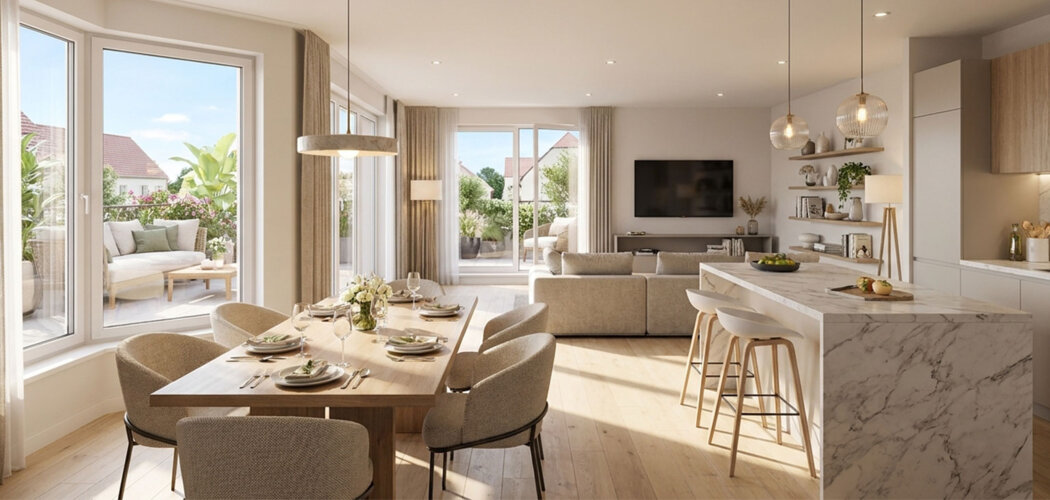 Programme immobilier neuf L'OREE DU NEULAND - Brunstatt-Didenheim adresse neuve près de Bâle (68000) - Référence : 17312