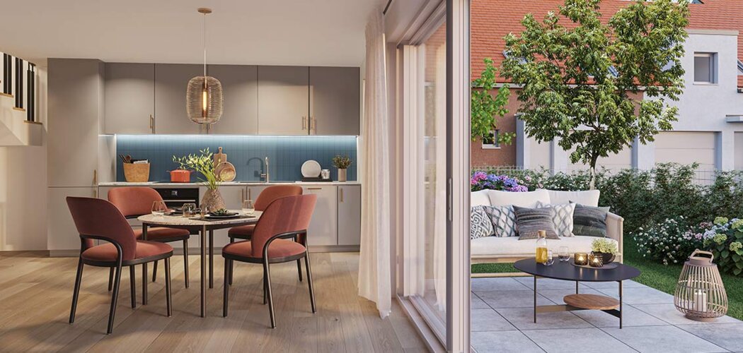 Programme immobilier neuf Les Jardins d'Ostara - Haguenau : logements neufs sécurisés et verdoyants proche des commodités (67500) - Référence : 18036