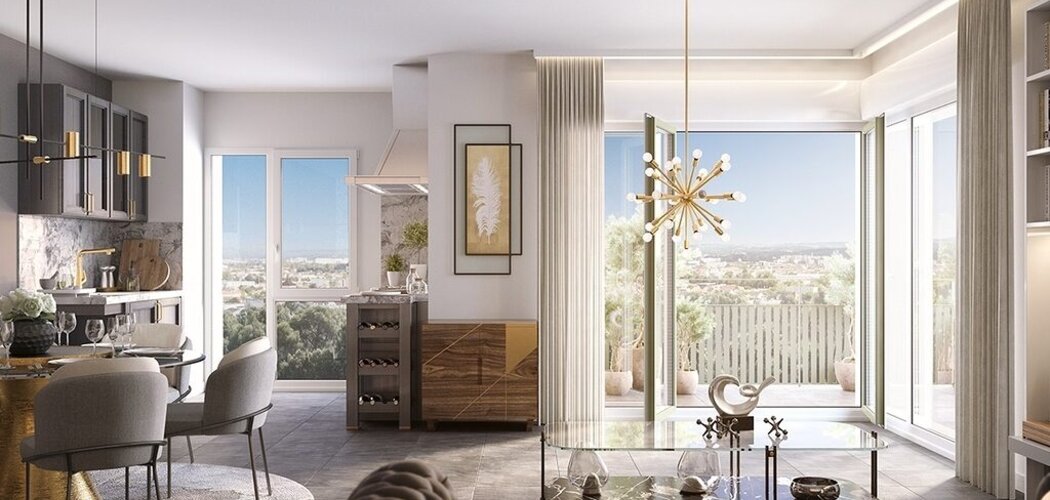 Programme immobilier neuf JARDIN DES EAUX VIVES - Huningue : logements neufs sécurisés et verdoyants proche des commodités (68330) - Référence : 15382