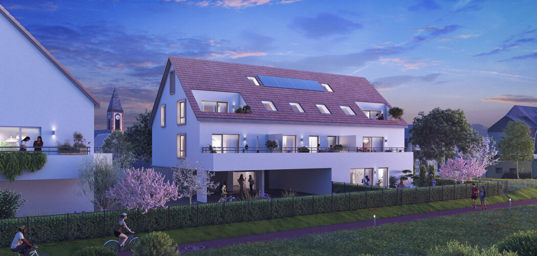 Programme immobilier neuf OXYGENE - Niederhausbergen : appartements neufs proches de Strasbourg, confort RE2020 et vues dégagées (67207) - Référence : 15703