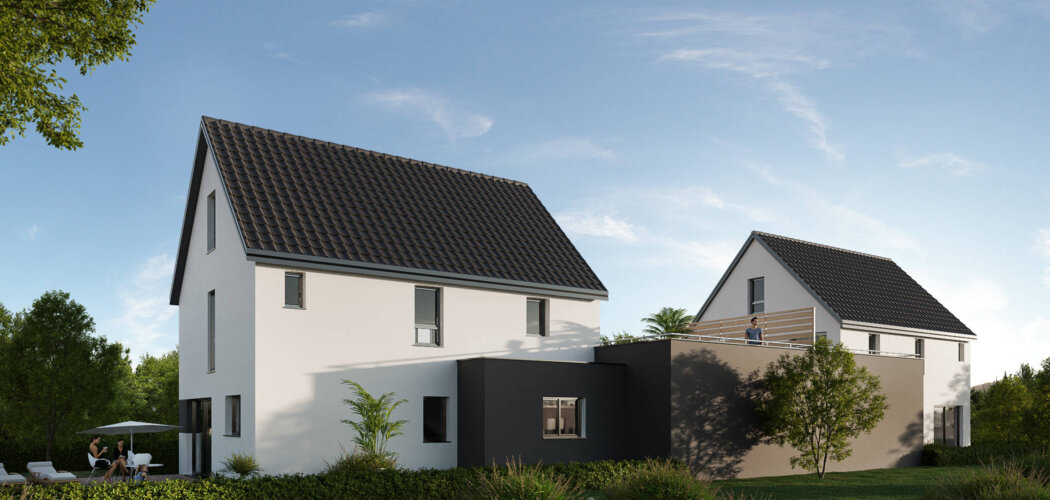 Programme immobilier neuf Les Duos D’Azur - Wiwersheim secteur pavillonnaire (67370) - Référence : 6897