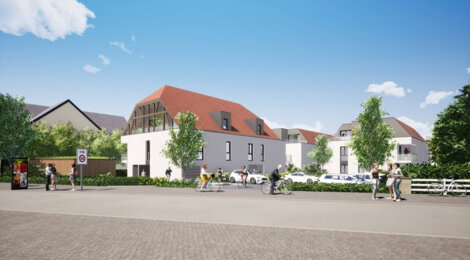 Programme immobilier neuf L'EDEN - Entzheim : logements neufs sécurisés et verdoyants en cœur de village (67960) - Référence : 7794