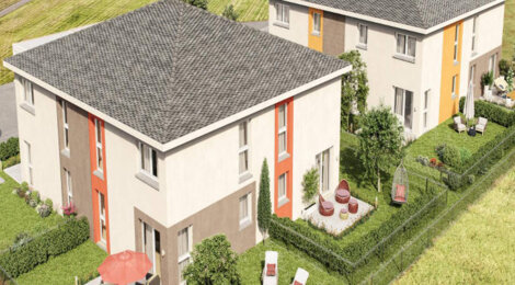 Programme immobilier neuf LES CARRÉS CLINT - Fessenheim : Résidence T4 avec cadre verdoyant et luminosité naturelle proche des espaces naturels (68740) - Référence : 4506