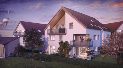 Programme immobilier neuf CLE DE SOL - Holtzheim : logements neufs sécurisés et verdoyants proche des commodités (67810) - Référence : 15407