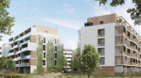 Programme immobilier neuf L'HELIONE - Illkirch-Graffenstaden au sein des Prairies du Canal près de Strasbourg (67400) - Référence : 10925