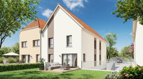Programme immobilier neuf LES CARRES CECILE - Krautergersheim proche de Strasbourg (67880) - Référence : 9435