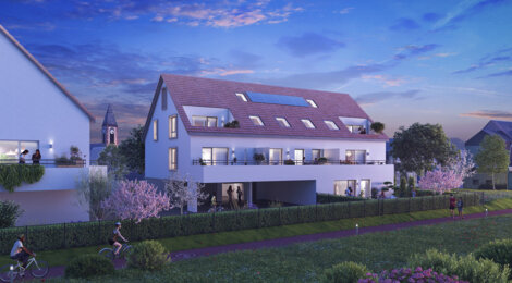 Programme immobilier neuf OXYGENE - Niederhausbergen : appartements neufs proches de Strasbourg, confort RE2020 et vues dégagées (67207) - Référence : 15703