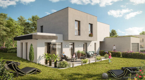 Programme immobilier neuf L'ESSEN'CIEL - Riedisheim : Résidence T2–T5 avec cuisines ouvertes et cadre verdoyant proche de la forêt (68400) - Référence : 3397