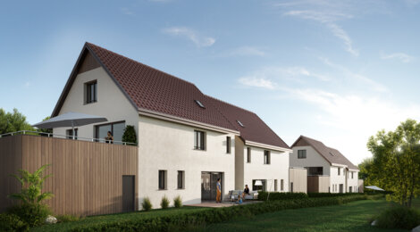 Programme immobilier neuf Les duos du cœur de Vigne - Scharrachbergheim-Irmstett : Résidence T3–T5 avec cadre verdoyant et confort optimisé proche des commodités (67310) - Référence : 7059