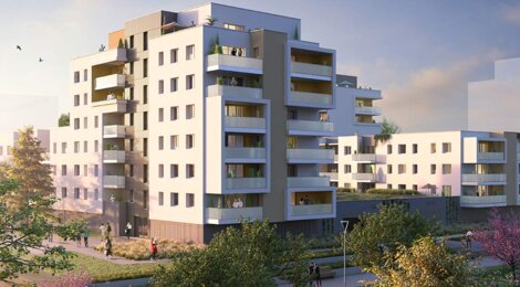 Programme immobilier neuf Les Promenades Gutenberg - Schiltigheim : Résidence T2–T5 avec cadre verdoyant et confort optimisé proche des commodités (67300) - Référence : 7013