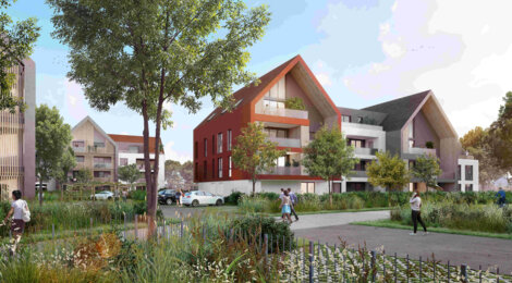 Programme immobilier neuf Square VendHome - Vendenheim : logements neufs près du canal, confort et prestations complètes (67550) - Référence : 12385