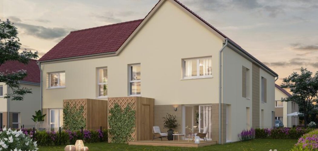 Programme immobilier neuf LES CARRES LUNARIA - Bischwihr : logements neufs en duplex proches de Colmar (68320) - Référence : 9111