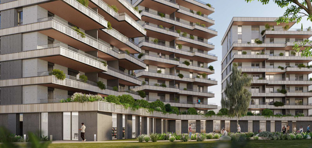 Programme immobilier neuf Les jardins République - Colmar centre et gare de Colmar accessibles dans un rayon de 8 min à pied (68000) - Référence : 14004