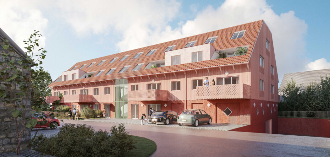 Programme immobilier neuf EDINGSTONE - Dingsheim : logements neufs sécurisés et verdoyants en quartier ancien (67370) - Référence : 7792