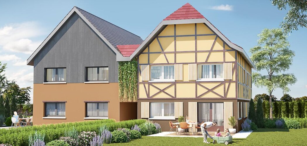 Programme immobilier neuf LES CARRES TRADITION - Ebersmunster : Résidence T4–T5 avec espaces extérieurs et entrées privatives proche de Sélestat (67600) - Référence : 2885