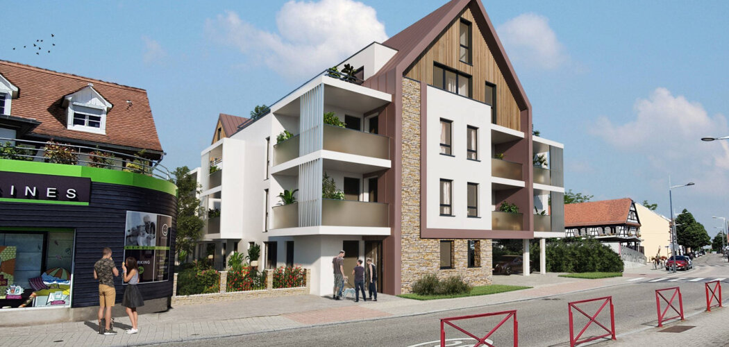Programme immobilier neuf HARMONIA - Eckbolsheim : logements neufs sécurisés et verdoyants proche des commodités (67201) - Référence : 8335
