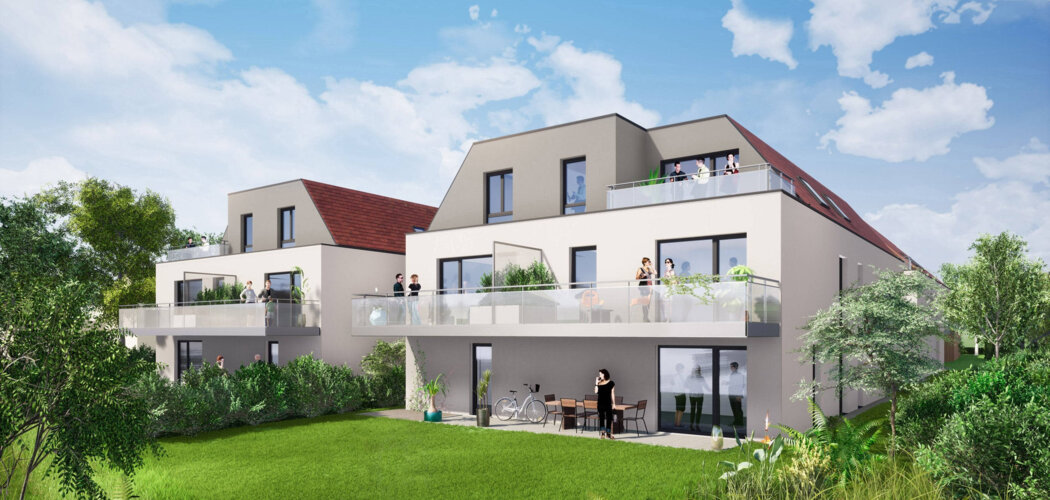 Programme immobilier neuf L'EDEN - Entzheim : logements neufs sécurisés et verdoyants en cœur de village (67960) - Référence : 7794