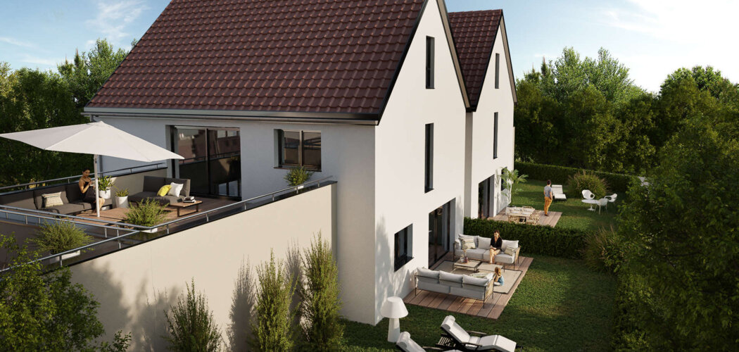 Programme immobilier neuf Les duos Ettendorf -  Ettendorf : logements neufs sécurisés et verdoyants proche des commodités (67350) - Référence : 8449