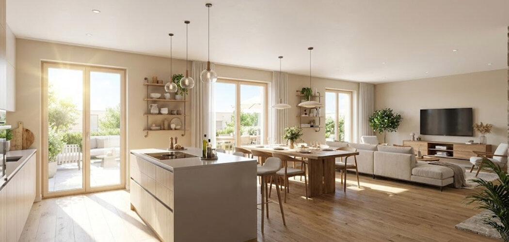 Programme immobilier neuf CARRE VILLAGE - Holtzheim cadre résidentiel triplex avec extérieur proche Strasbourg (67810) - Référence : 17201