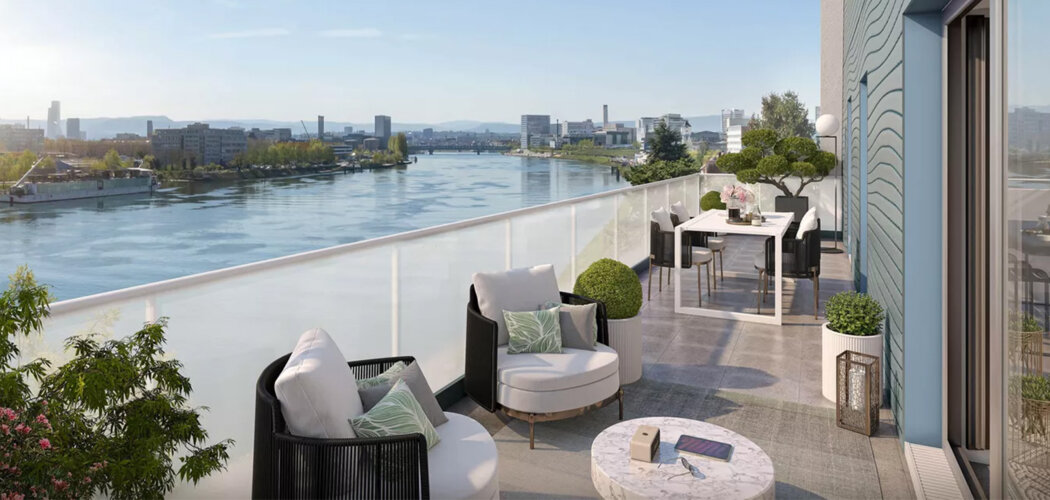Programme immobilier neuf Au Fil de l'Eau - Huningue cadre transfrontalier sur les quais du Rhin (68330) - Référence : 18014