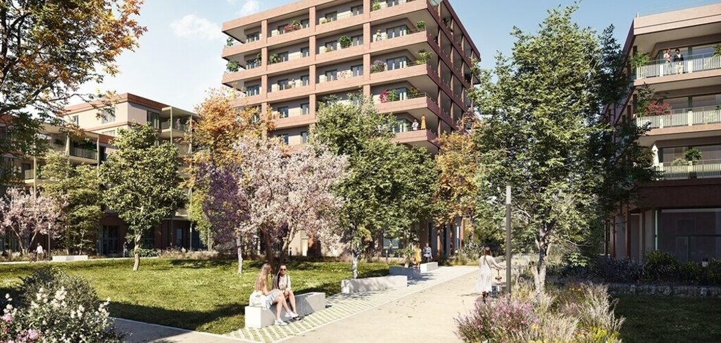 Programme immobilier neuf JARDIN DES EAUX VIVES - Huningue : logements neufs sécurisés et verdoyants proche des commodités (68330) - Référence : 15382