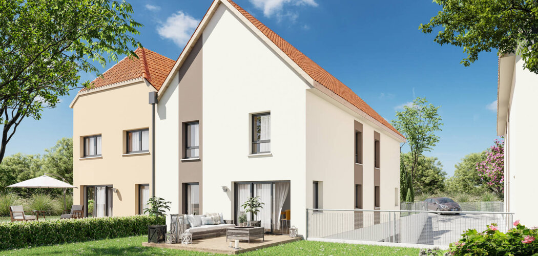 Programme immobilier neuf LES CARRES CECILE - Krautergersheim proche de Strasbourg (67880) - Référence : 9435