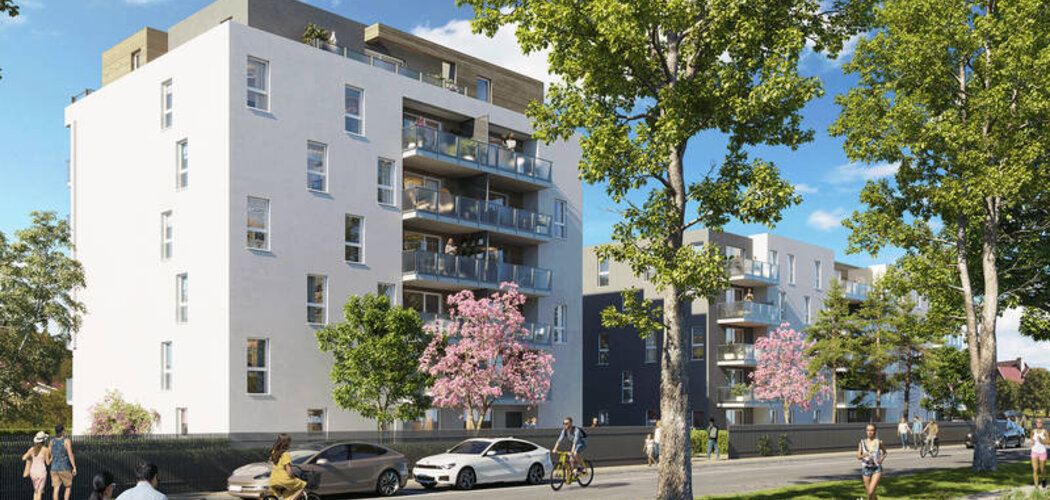 Programme immobilier neuf Les Bateliers - Mulhouse : logements neufs sécurisés et verdoyants proche des commodités (68100) - Référence : 15553