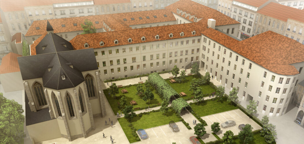 Programme immobilier neuf Les Jardins de Saint Nicolas - Nancy : Appartements studio–T4 duplex dans un cadre historique en centre-ville (54000) - Référence : 1476