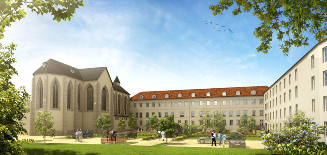 Programme immobilier neuf Les Jardins de Saint Nicolas - Nancy : Appartements studio–T4 duplex dans un cadre historique en centre-ville (54000) - Référence : 1476