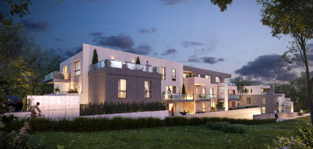 Programme immobilier neuf L'ESSEN'CIEL - Riedisheim : Résidence T2–T5 avec cuisines ouvertes et cadre verdoyant proche de la forêt (68400) - Référence : 3397
