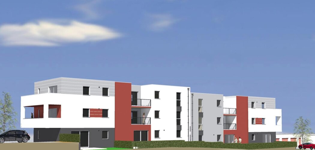 Programme immobilier neuf Résidence Saint Martin - Rombas : Appartements T2–T3 avec espaces extérieurs et prestations haut de gamme près des espaces verts (57120) - Référence : 136