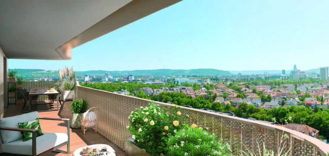 Programme immobilier neuf L'ARCHIPEL 3F - 1 - Saint-Louis : logements neufs sécurisés et verdoyants proche des transports frontaliers (68300) - Référence : 15771