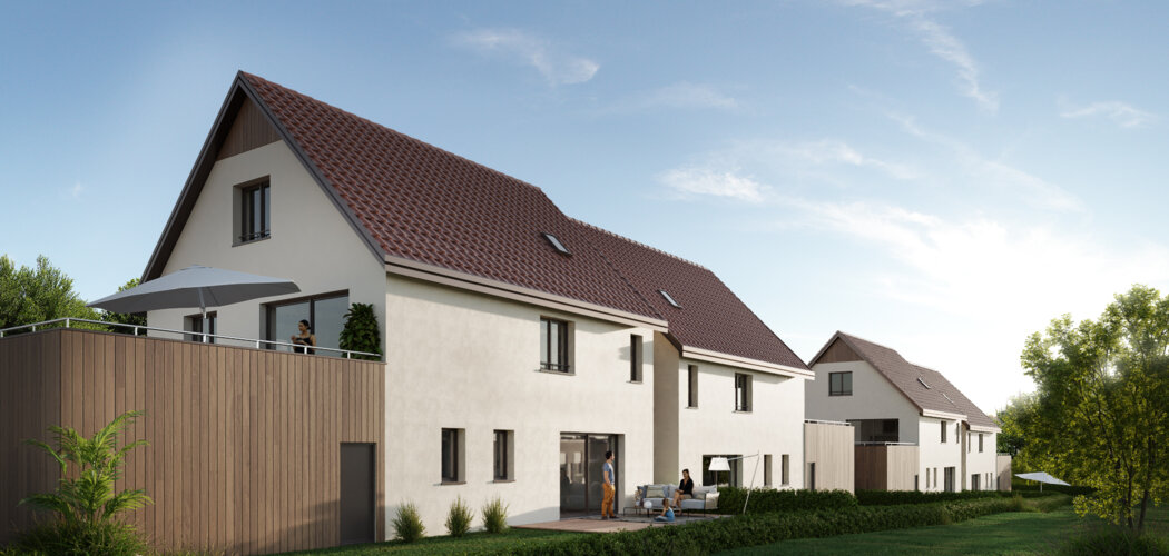 Programme immobilier neuf Les duos du cœur de Vigne - Scharrachbergheim-Irmstett : Résidence T3–T5 avec cadre verdoyant et confort optimisé proche des commodités (67310) - Référence : 7059