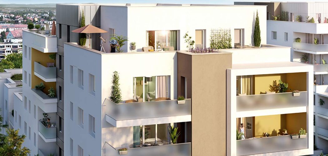 Programme immobilier neuf Les Promenades Gutenberg - Schiltigheim : Résidence T2–T5 avec cadre verdoyant et confort optimisé proche des commodités (67300) - Référence : 7013
